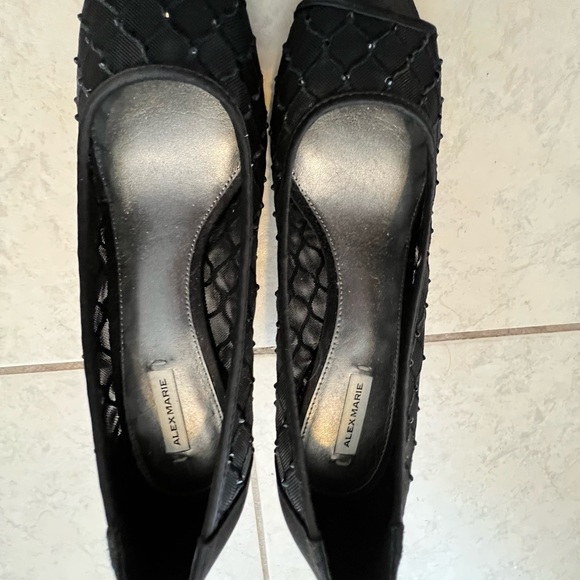 Gorgeous Alex Marie Black Sparkly Heels NWOT - Picture 3 of 5